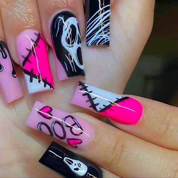 Scream Horror Movie Coffin Press On Nails - Picture 1 of 8